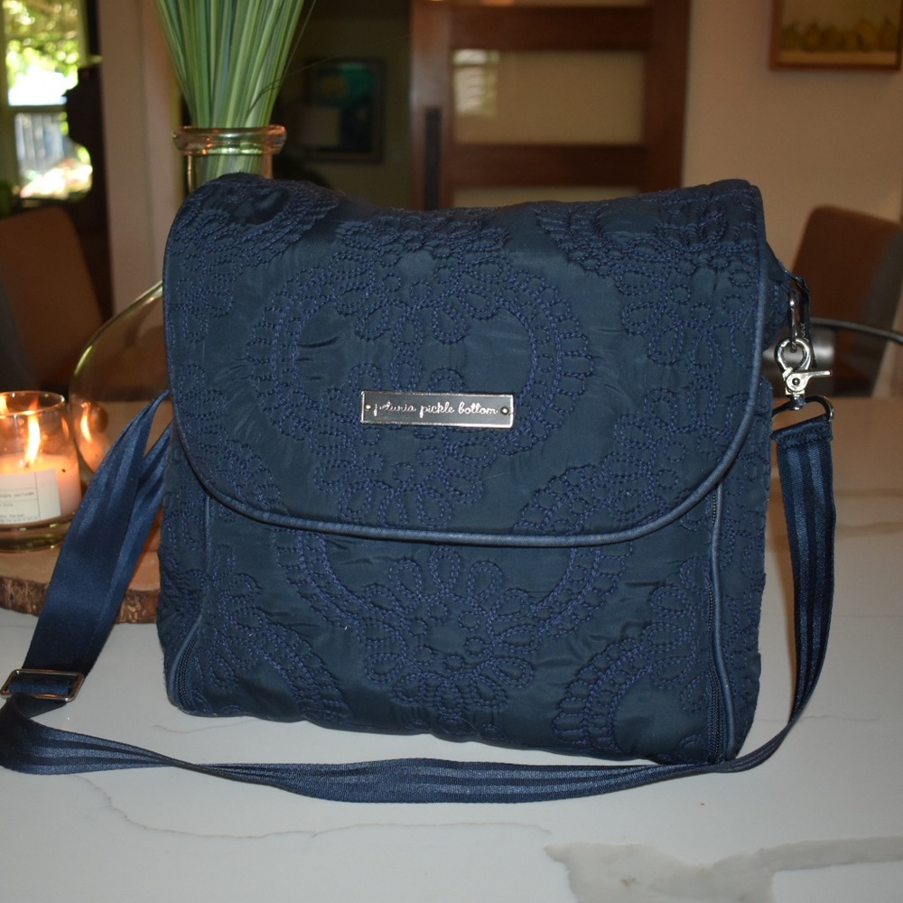 Petunia pickle bottom navy diaper bag